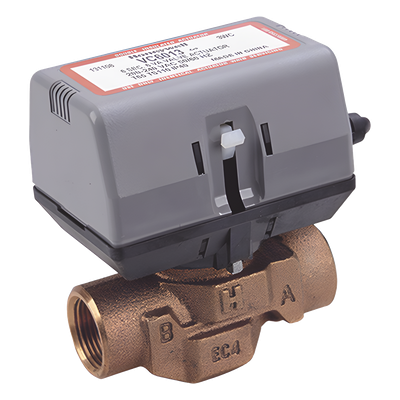 Válvula Motorizada de 2 Vías / Actuador Integrado / Conexión BSPT 3/4" / Control On/Off / 100-130 VCA / Flujo Bidireccional