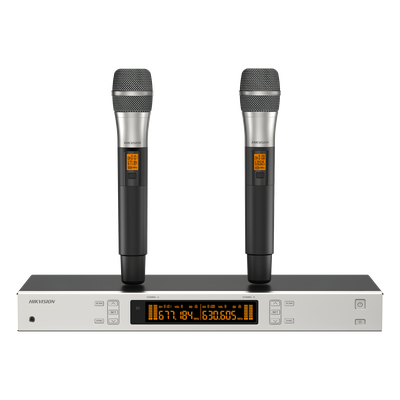 Kit Micrófonos UHF / 2 Canales / True Diversity / 2 Micrófonos de Mano / 821-942 MHz / 8 h