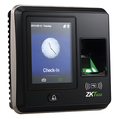 Terminal de Control de Acceso / 1,500 Huellas / Pantalla 2.8" / TCP/IP y USB / Wiegand 26 bits / 105 x 105 x 32 mm