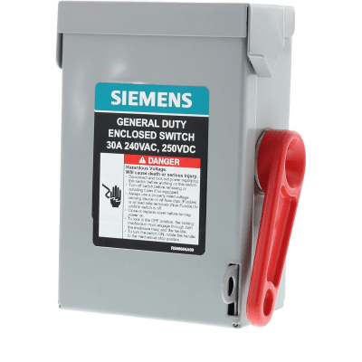 Interruptor de Seguridad / 240Vca / 3 Polos / 30 Amp / NEMA 1 / Sin Portafusibles / 0.91 kg