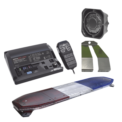 Kit Torreta LED con Sirena / 48 Pulgadas / 216 LEDs / Dual Color / 12-24 VCD / IP67 / SAE J845 Clase 1