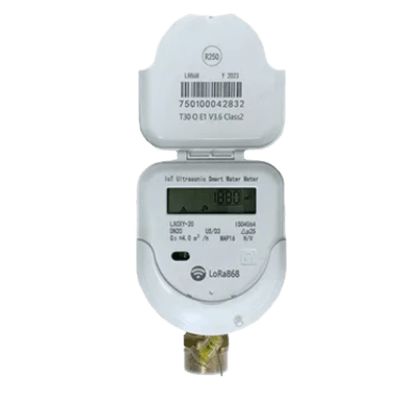 Medidor Ultrasónico de Agua LoRaWAN / 1/2 Pulgada / Bidireccional Nivel 2 / IP68 / Válvula Integrada / LCD 9 Dígitos / Batería 6+1 Años