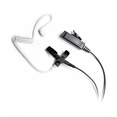 Micrófono-Audífono de Vigilancia / 2 Hilos / Tubo Acústico Grado Médico / PTT Remoto / Compatible Kenwood 2 Pines